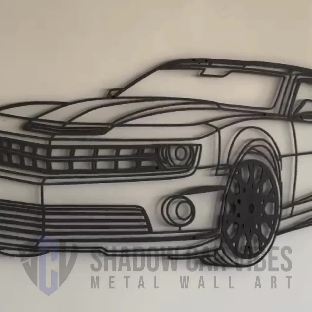 300ZX Detailed Bold Car Wall Art for Garage Decor, Automotive Gift